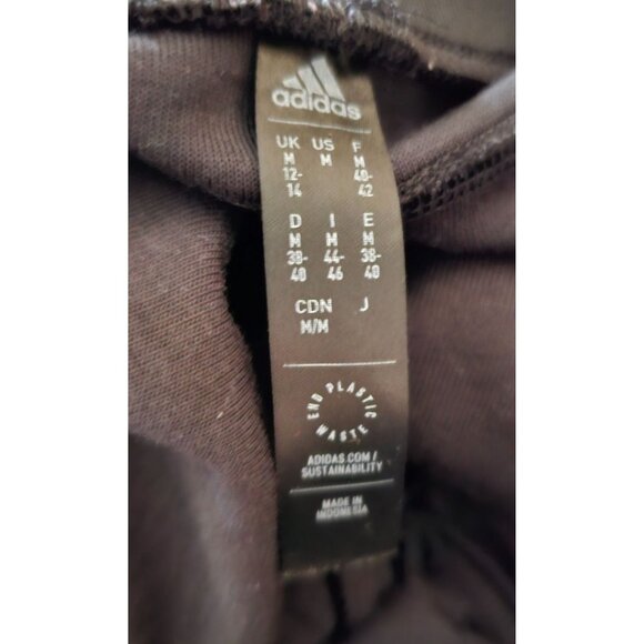 Adidas Womens Wide-Leg Black Jogger Pants Sz M Running Athleisure - Picture 7 of 7